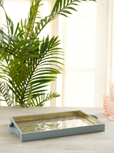 

Pure Home and Living Blue & White Printed Serving Trays