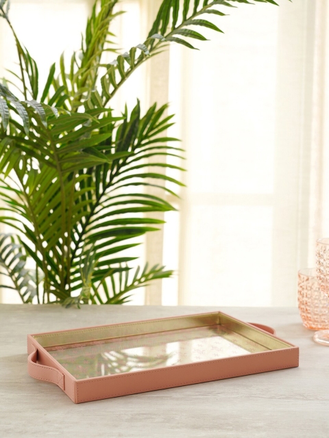

Pure Home and Living Pink & White Printed Rectangle Serving Tray
