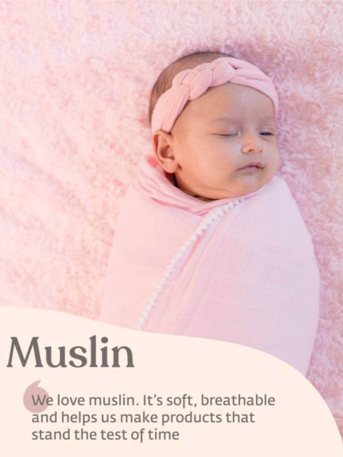 

haus & kinder Infant Kids Set Of 3 Pure Cotton Muslin Swaddle Wrap, Multi