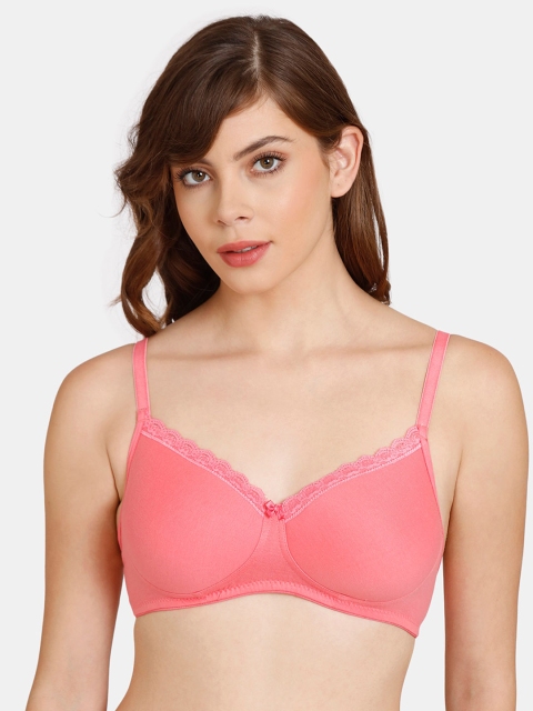 

Rosaline by Zivame Pink Lightly Padded Seamless T-shirt Bra