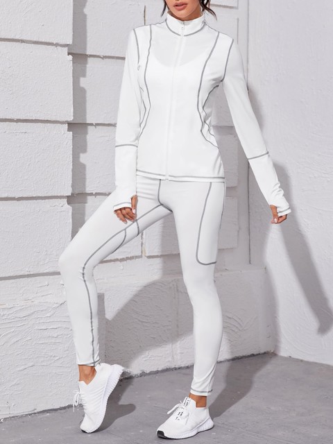 

URBANIC Women White Solid Tracksuits