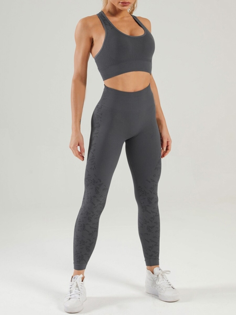 

URBANIC Women Grey Solid Gym Track Suit