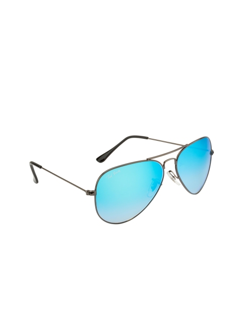 

Ted Smith Unisex Mirrored Aviator Sunglasses TS3025_C18, Blue