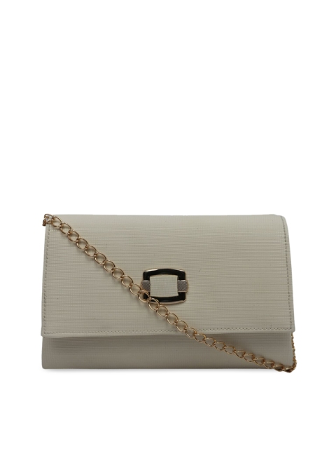 

LELYS White & Gold-Toned Purse Clutch