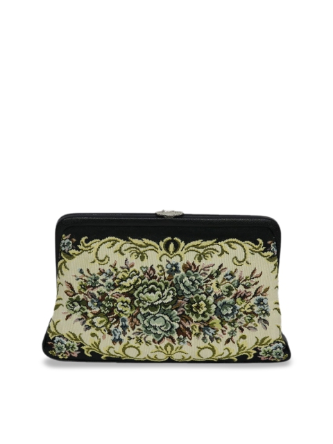 

LELYS Black & Beige Printed Envelope Clutch