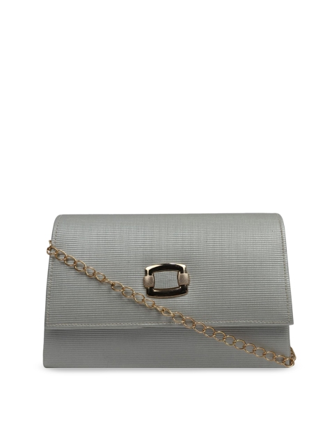 

LELYS Grey Textured Purse Clutch