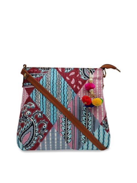 

LELYS Multicoloured Floral Printed Oversized Shopper Sling Bag, Multi