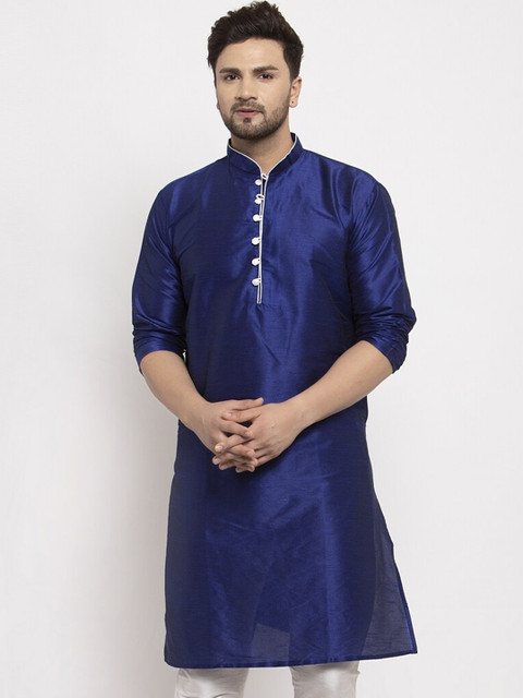 

Benstoke Men Blue Kurta