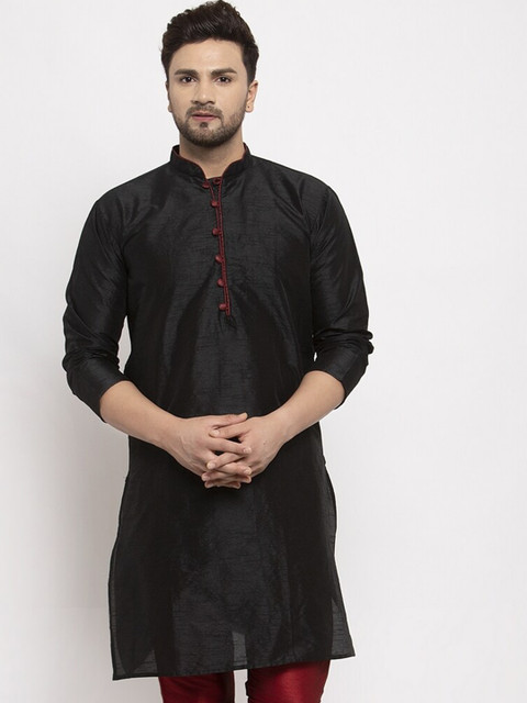 

Benstoke Men Black Kurta