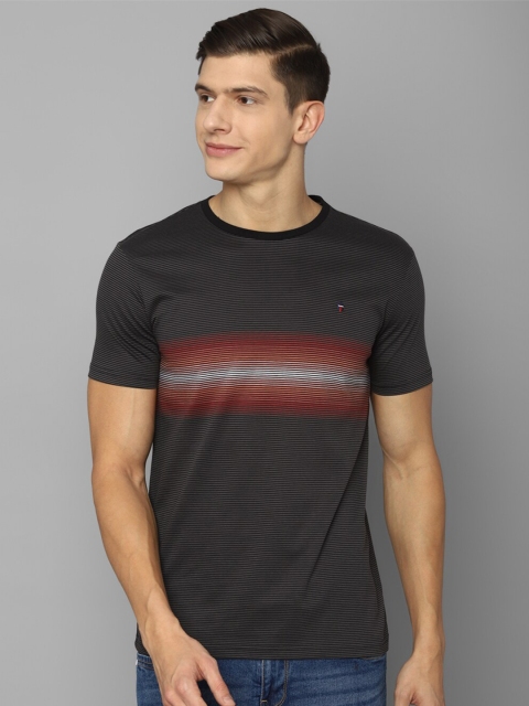 

Louis Philippe Sport Men Grey Striped Slim Fit T-shirt