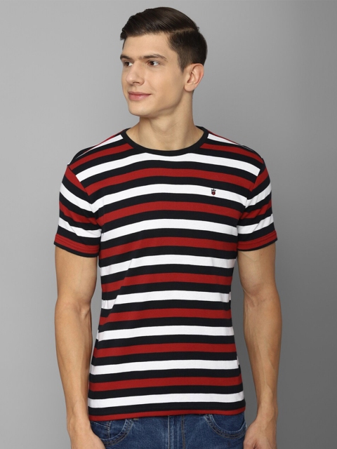 

Louis Philippe Sport Men Multicoloured Striped Slim Fit T-shirt, Multi
