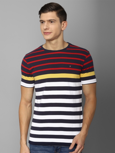 

Louis Philippe Sport Men Multicoloured Striped Slim Fit T-shirt, Multi