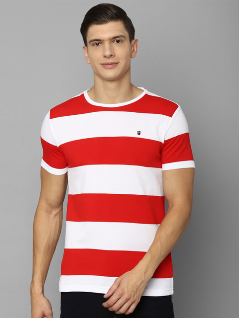 

Louis Philippe Sport Men Multicoloured Striped Slim Fit T-shirt, Multi