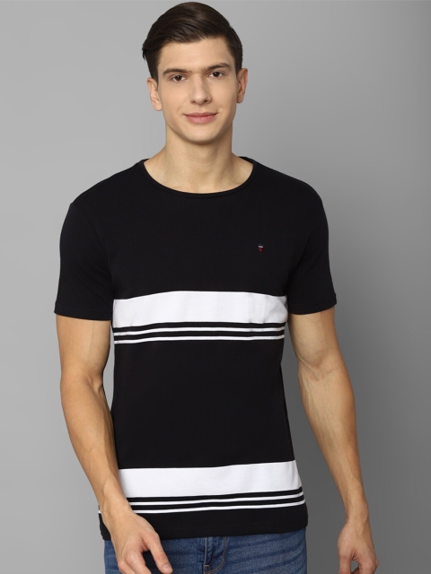 

Louis Philippe Sport Men Black Striped Slim Fit T-shirt