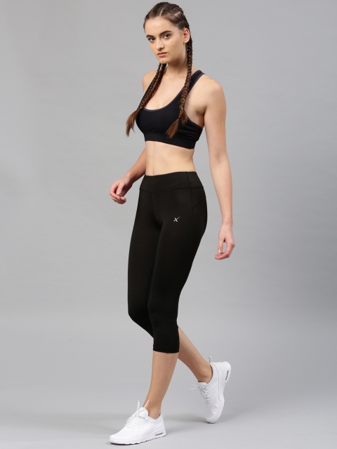 

HRX by Hrithik Roshan Women Active Black Solid RAPID DRY Tights