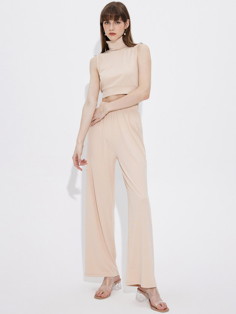 

URBANIC Women Beige Solid Co-Ords
