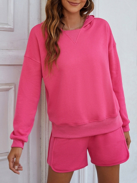

URBANIC Women Rose Pink Solid Co-ords