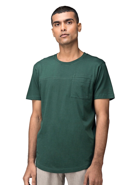 MensXP Basics Men Green Slim Fit T-shirt