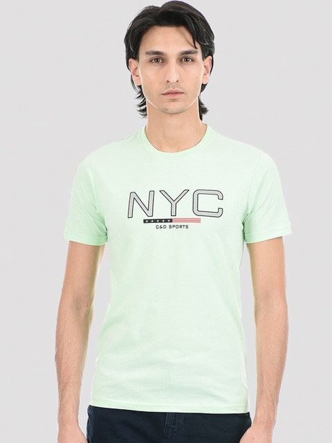 

Cloak & Decker by Monte Carlo Men Green Typography Printed T-shirt