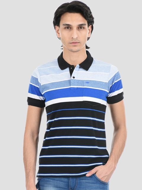 

Cloak & Decker by Monte Carlo Men's Striped Polo Collar T-shirt, Black
