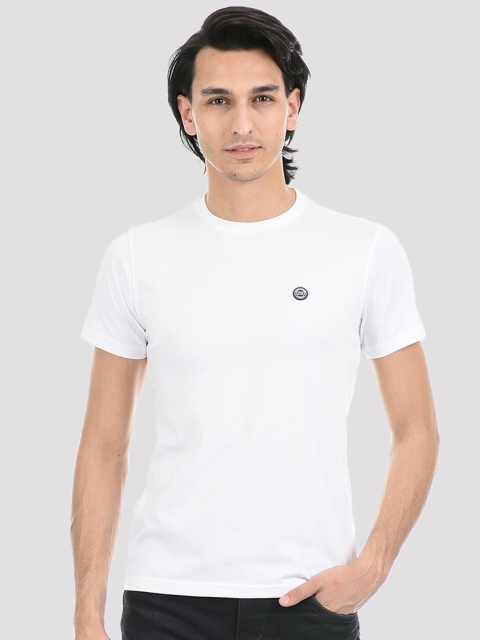 

Cloak & Decker by Monte Carlo Men Regular Fit White Applique T-shirt