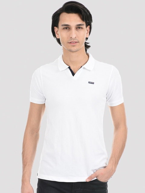 

Cloak & Decker by Monte Carlo Men White Polo Collar T-shirt