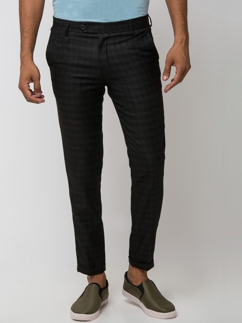 

SPYKAR Men Black Slim Fit Trousers