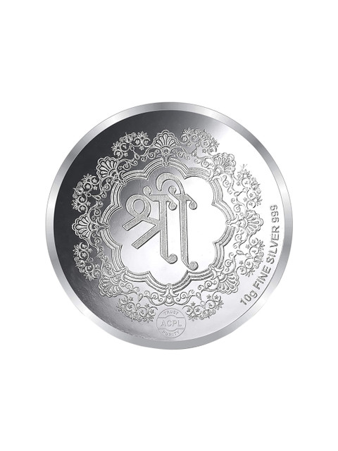 

LeCalla Silver-Toned 999 Pure Silver Shree Balaji Coin