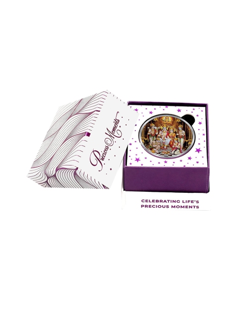 

LeCalla Silver-Toned & Yellow Ram Darbar Colorful Design 10 gram 999 Round Silver Coin