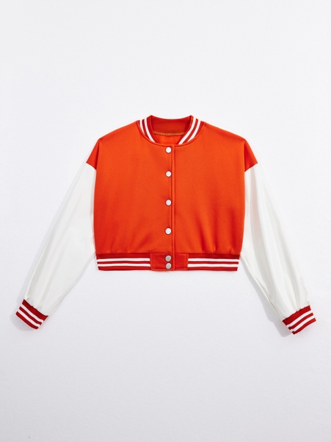 

URBANIC Women Orange Bomber Jacket