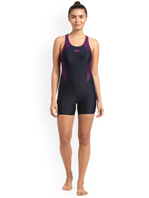 

Speedo Women Navy Blue Solid Swimwear 8FS453P033