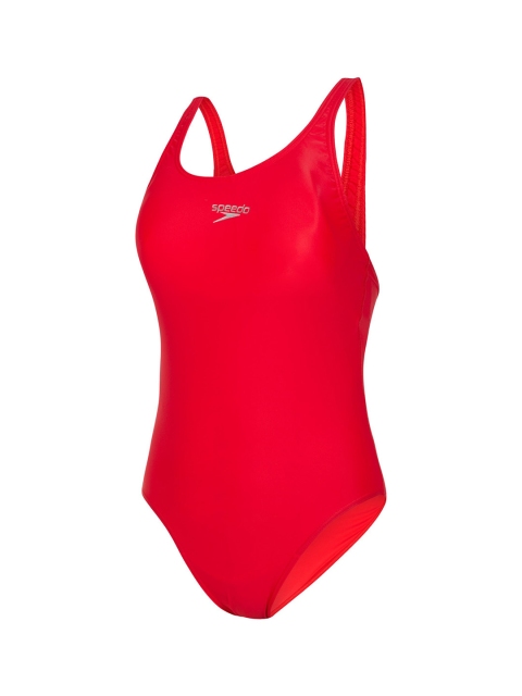

Speedo Women Red Solid Racerback Swimwear