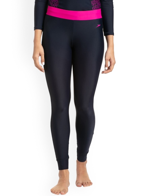 

Speedo Women Black Solid Full Covered Swimwear