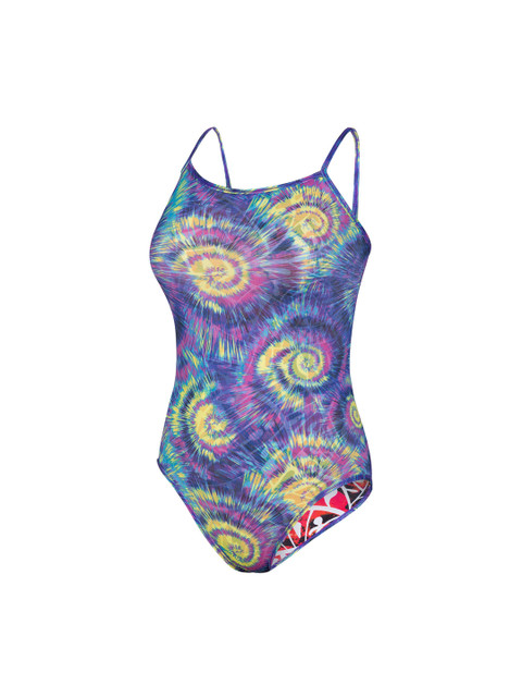 

Speedo Women Purple & Blue Printed Bodysuit