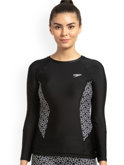 

Speedo Black Printed Swimming Top