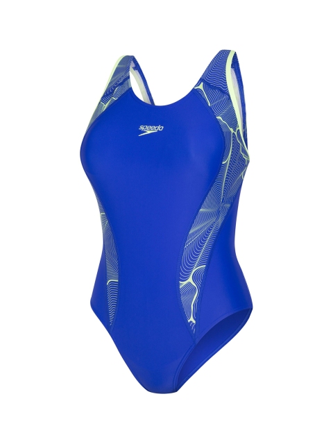 

Speedo Women Blue & Green Printed Bodysuit