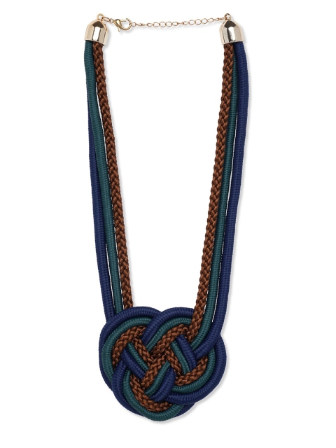 

Blisscovered Brown & Navy Blue Necklace