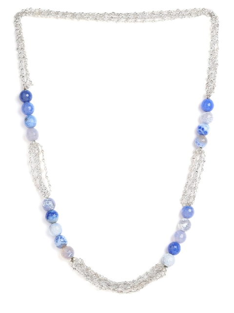 

Blisscovered Turquoise Blue & White Necklace