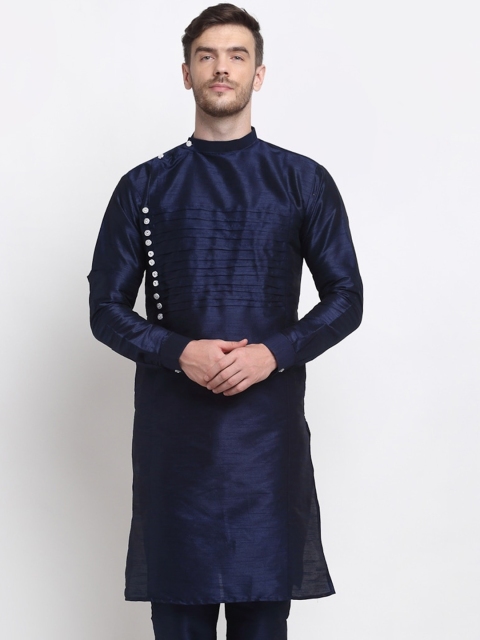 

Benstoke Men Navy Blue Kurta