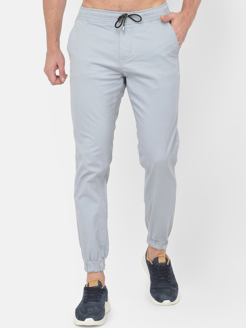 

COBB Men Blue Comfort Slim Fit Joggers Trousers