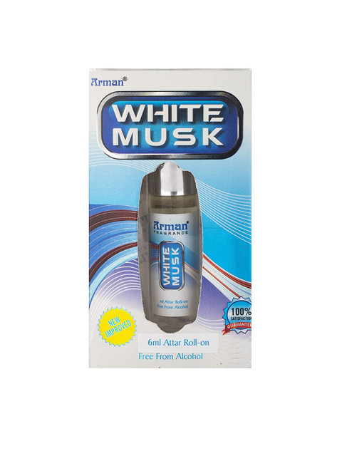 

Arman Long Lasting Alcohol Free White Musk Attar Roll On - 6 ml, Blue