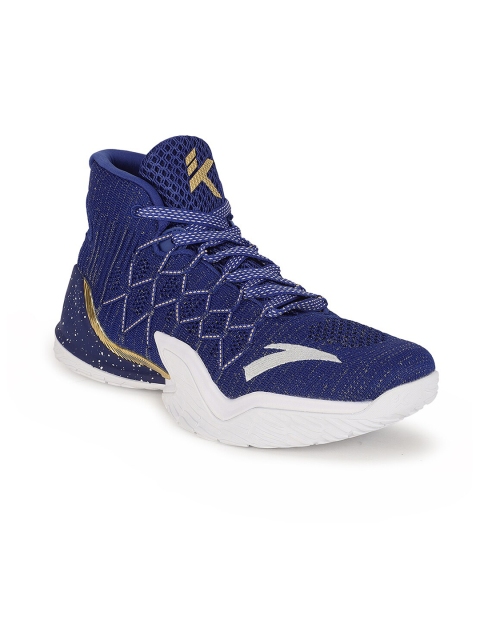 

Anta Men Blue & White Mesh Basketball Non-Marking Shoes