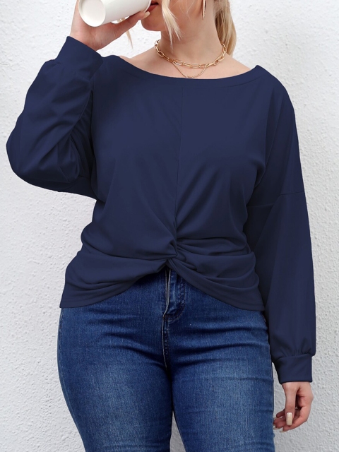 

URBANIC Women Navy Blue Sweatshirt