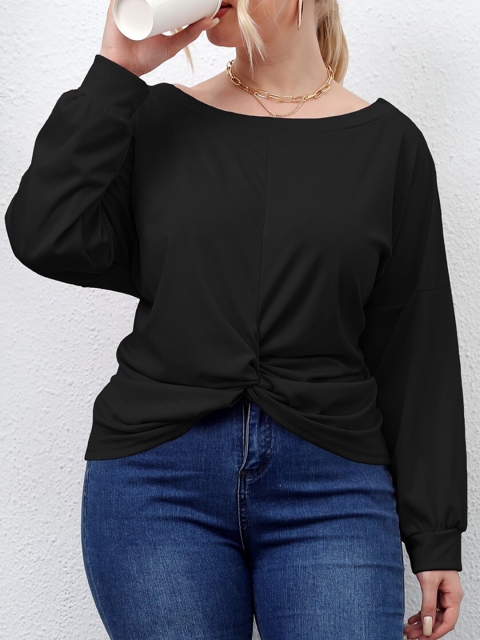 

URBANIC Women Black Sweatshirt
