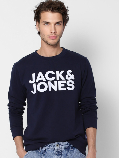 

Jack & Jones Men Blue Printed Sweatshirt