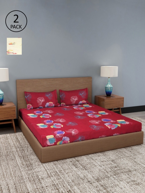 

Dhrohar Unisex Multi Bedsheets, Red