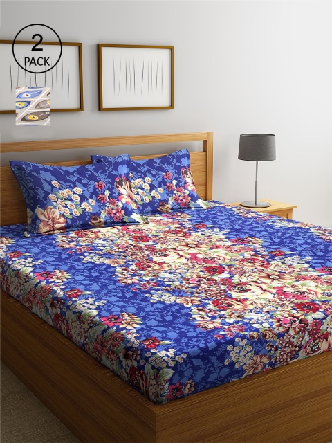 

Dhrohar Unisex Multi Bedsheets, Blue