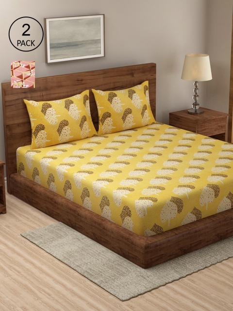 

Dhrohar Unisex Multi Bedsheets, Yellow