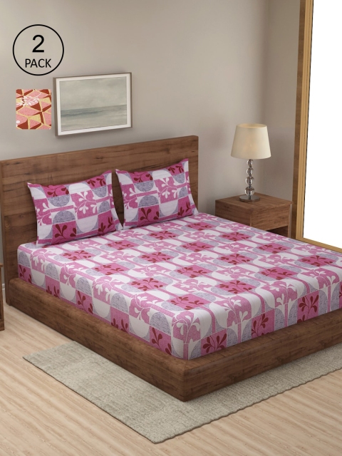 

Dhrohar Unisex Multi Bedsheets, Pink