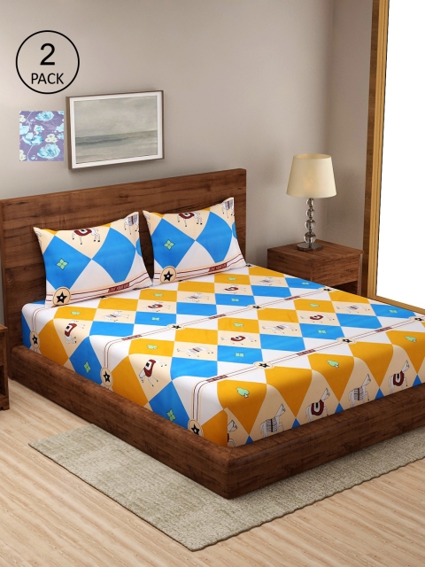 

Dhrohar Unisex Multi Bedsheets, Blue